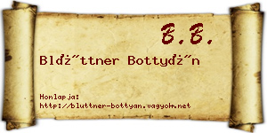 Blüttner Bottyán névjegykártya